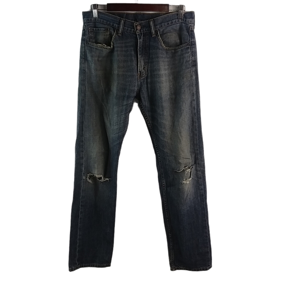 Levi's Other - Levis 505 33 Mens Dark Stone Wash Destroyed Jeans